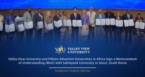 Valley View University and Fifteen Adventist Universities in Africa Sign a Memorandum of Understanding (MoU) with Sahmyook University in Seoul, South Korea 