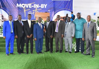 From Left To Right Pr. Dr. H. Takyi, Pr. Dr. C. A. Nunoo, Pr. Prof. B. Owusu Antwi, Pr. P.O. Mensah, Prof. William Koomson, Pr. Opoku Boateng, Pr. Prof. Amponsah, Prof. W. Larkotey, and Pr. D. Asafo