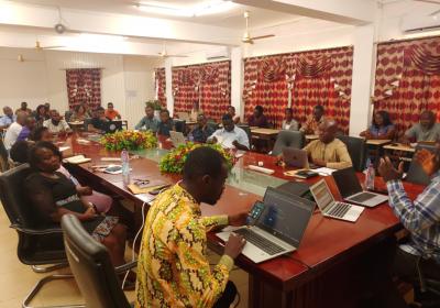 Officers Listening to the Vice Chancellors Submission Attentively