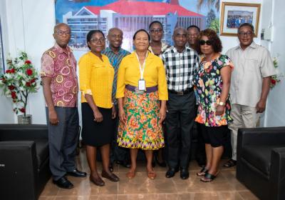 Group Picture of some Officers of VVU Administration and Dr. and Mrs. Adu Febiri Donors First Two Front Row from Right