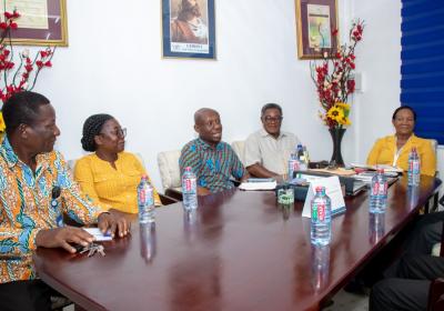 Mr. Albert Imbrah, Registrar third from Left Making a Remark