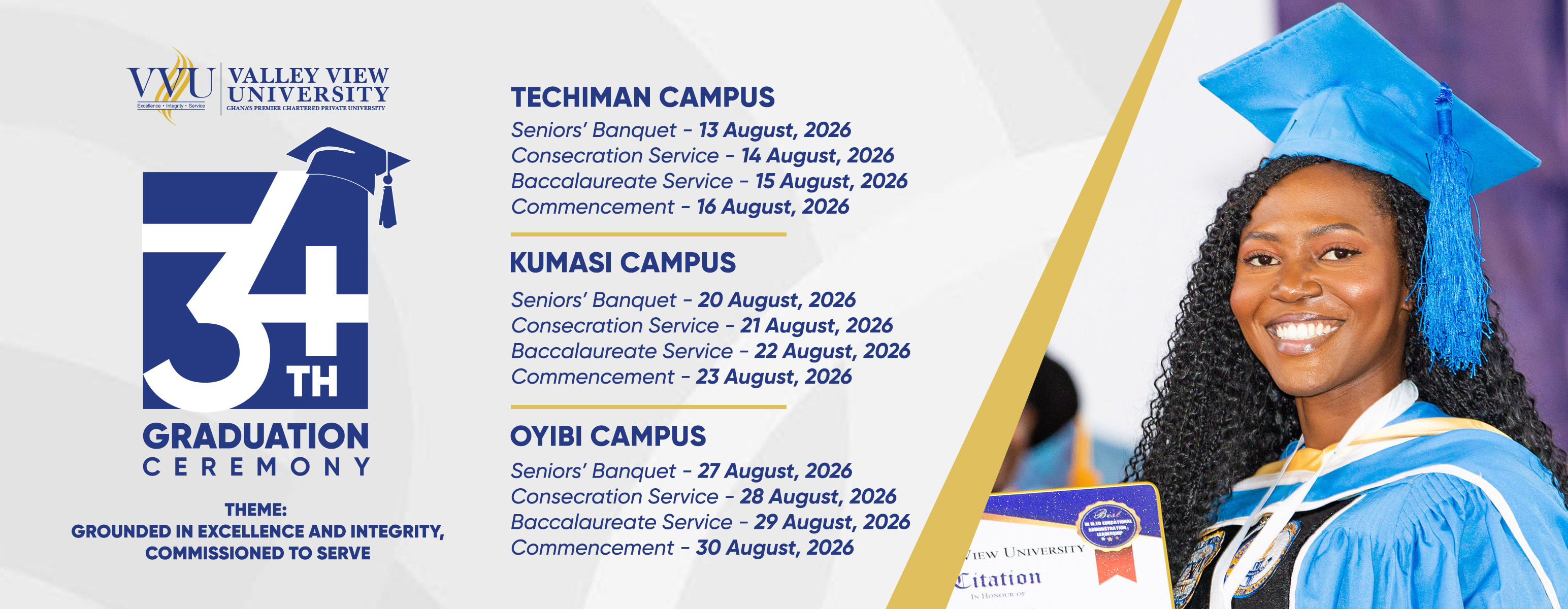Upcoming 34th Graduation Ceremony